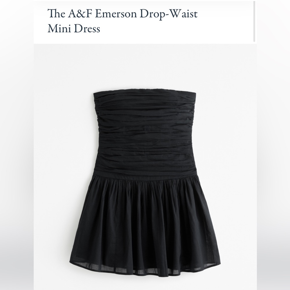 The A&F Emerson Drop Wait Mini Dress Black